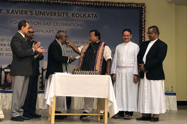 EDUCATION MINISTER CALLS ST. XAVIER'S UNIVERSITY A 'MODEL' ONE