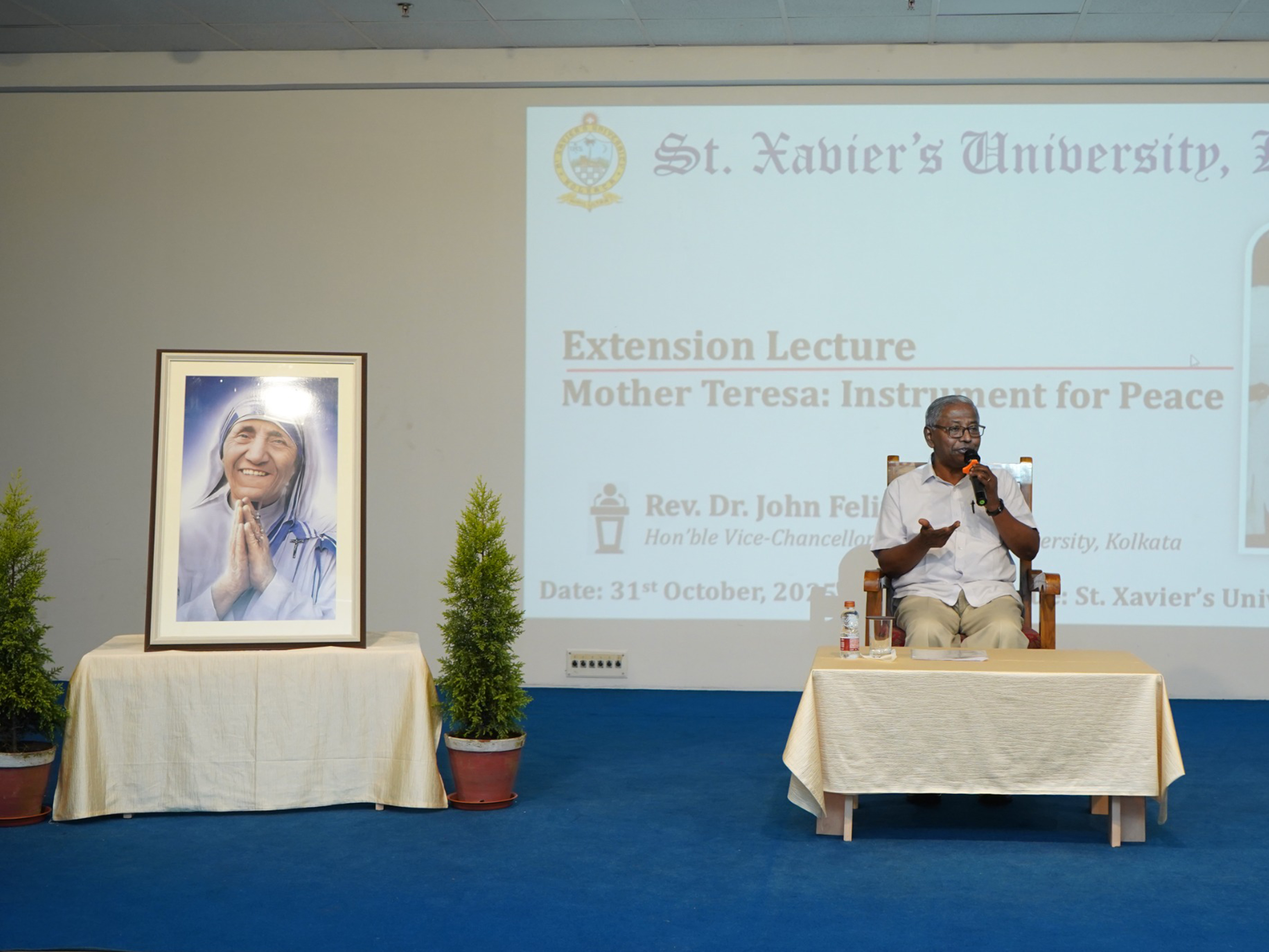 Father Felix Raj delivers lecture on Mother Teresa