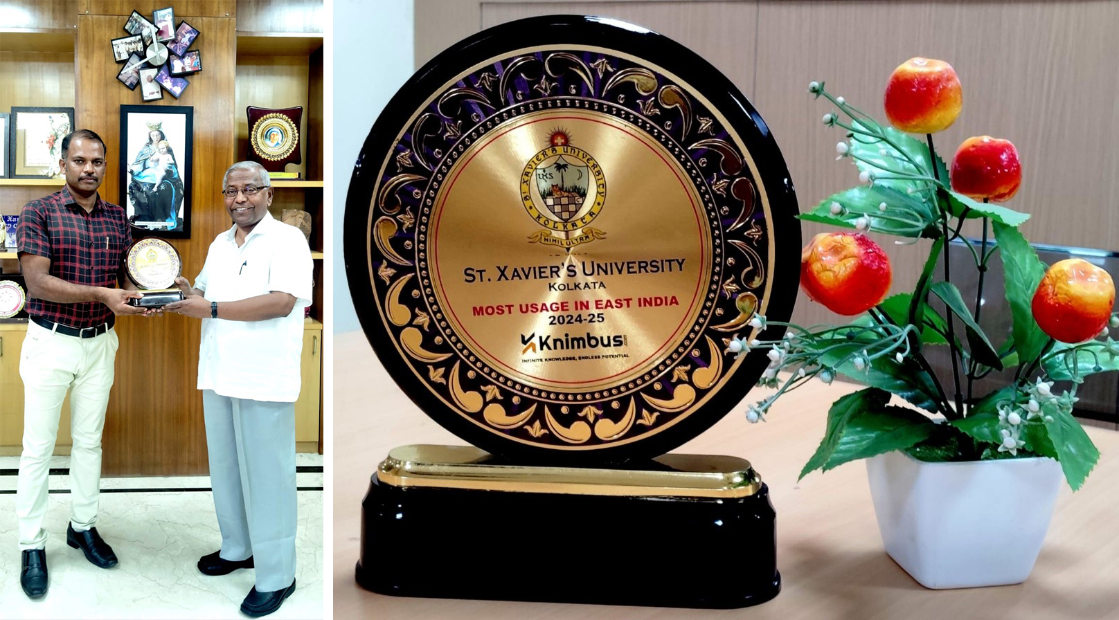 Knimbus Most Usage in East India 2024-25 Award to SXUK